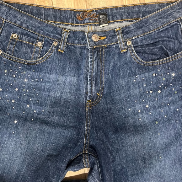 Y2k Rhinestone Bootcut Jeans Size 10 - Picture 4 of 5